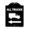 Signmission Trucks All Trucks W/ Truck & Left Arrow Heavy-Gauge Aluminum Sign, 24" x 18", BW-1824-22783 A-DES-BW-1824-22783 - alternate 1